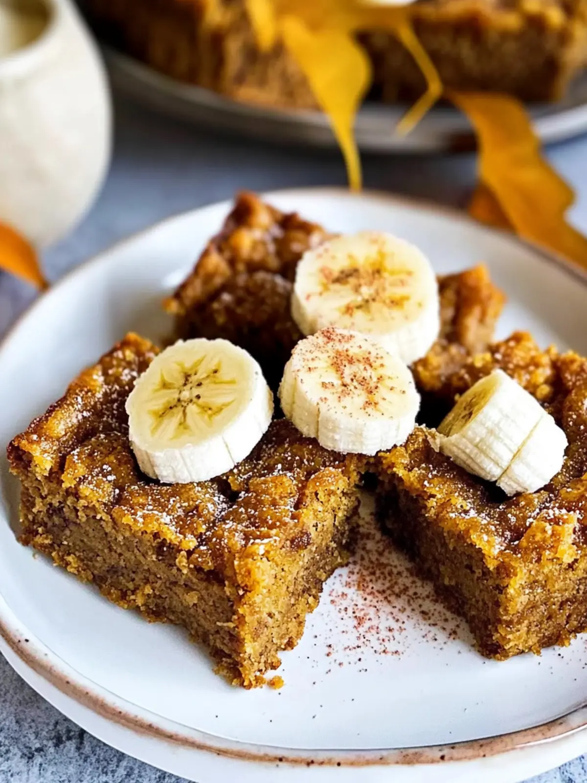 pumpkin banana bread bars preparation steps