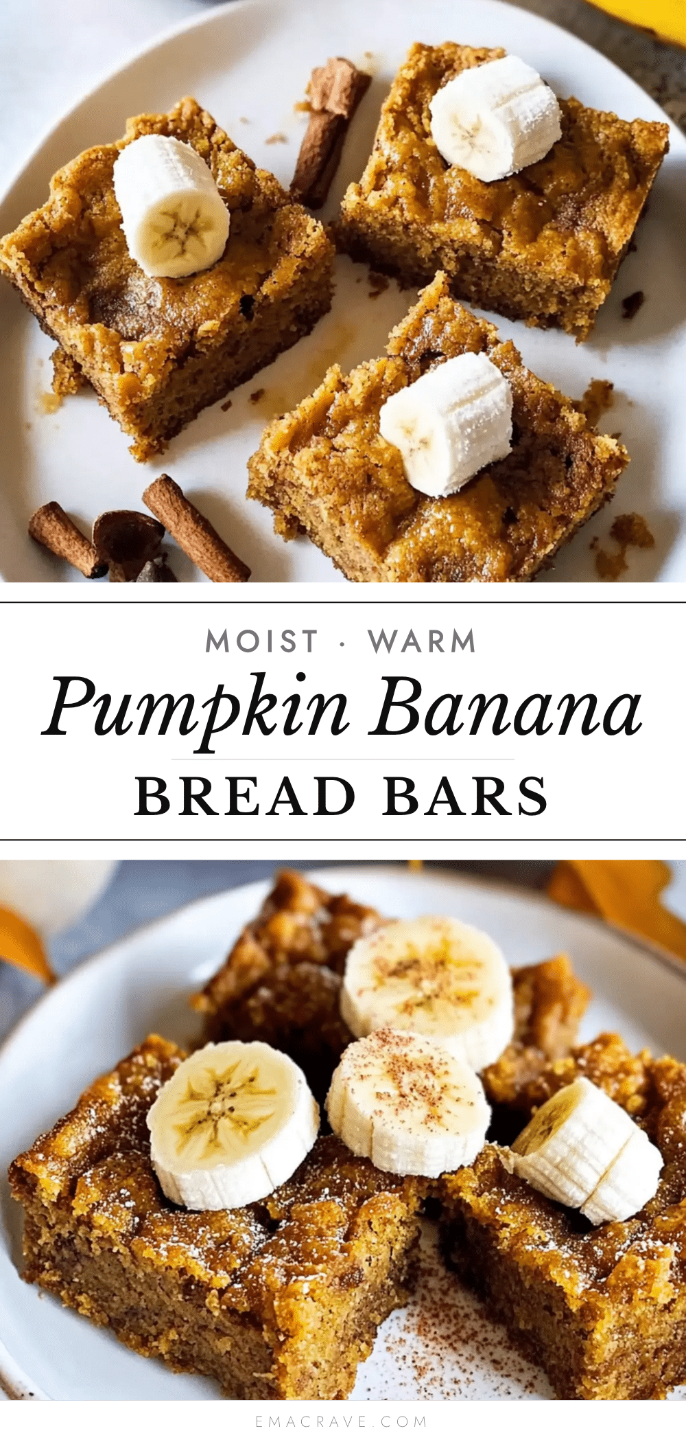 pumpkin banana bread bars recipe