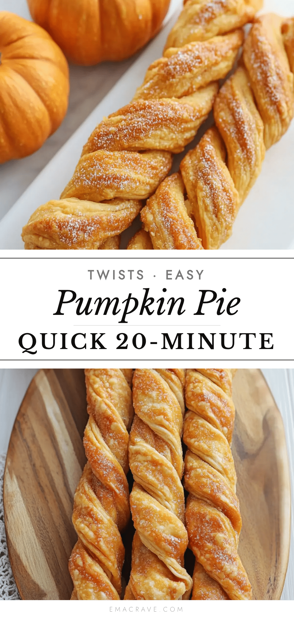 quick pumpkin pie twists recipe