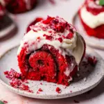 red velvet cinnamon rolls - featured image