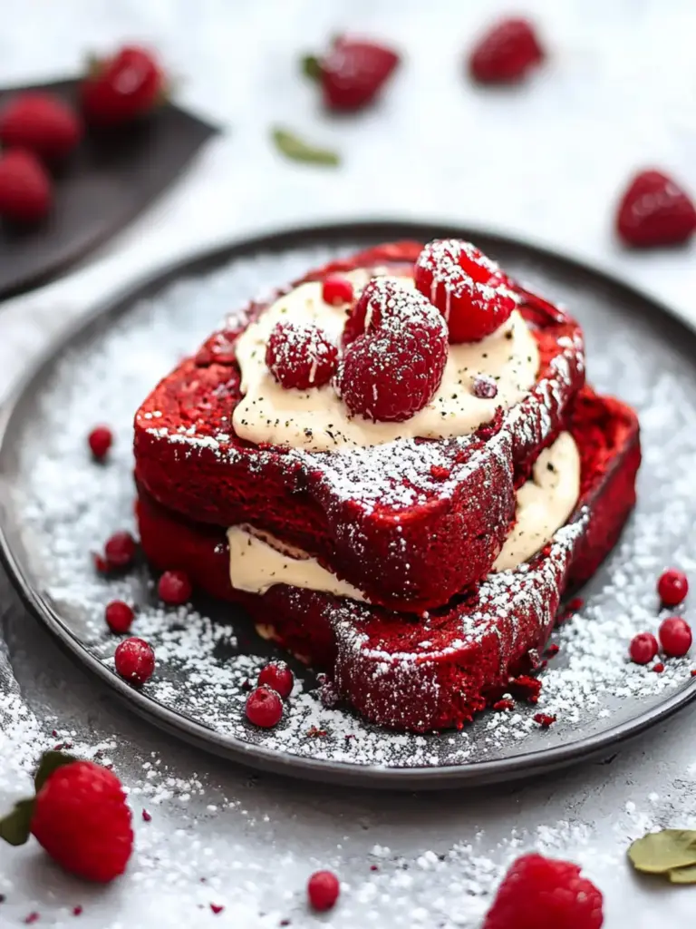 red velvet french toast - featured image