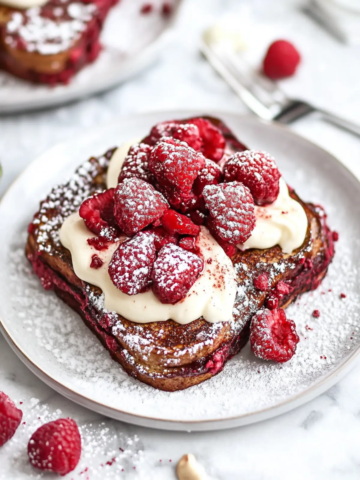 red velvet french toast preparation steps