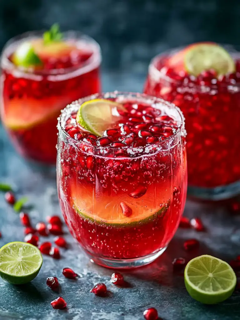 refreshing pomegranate punch - featured image