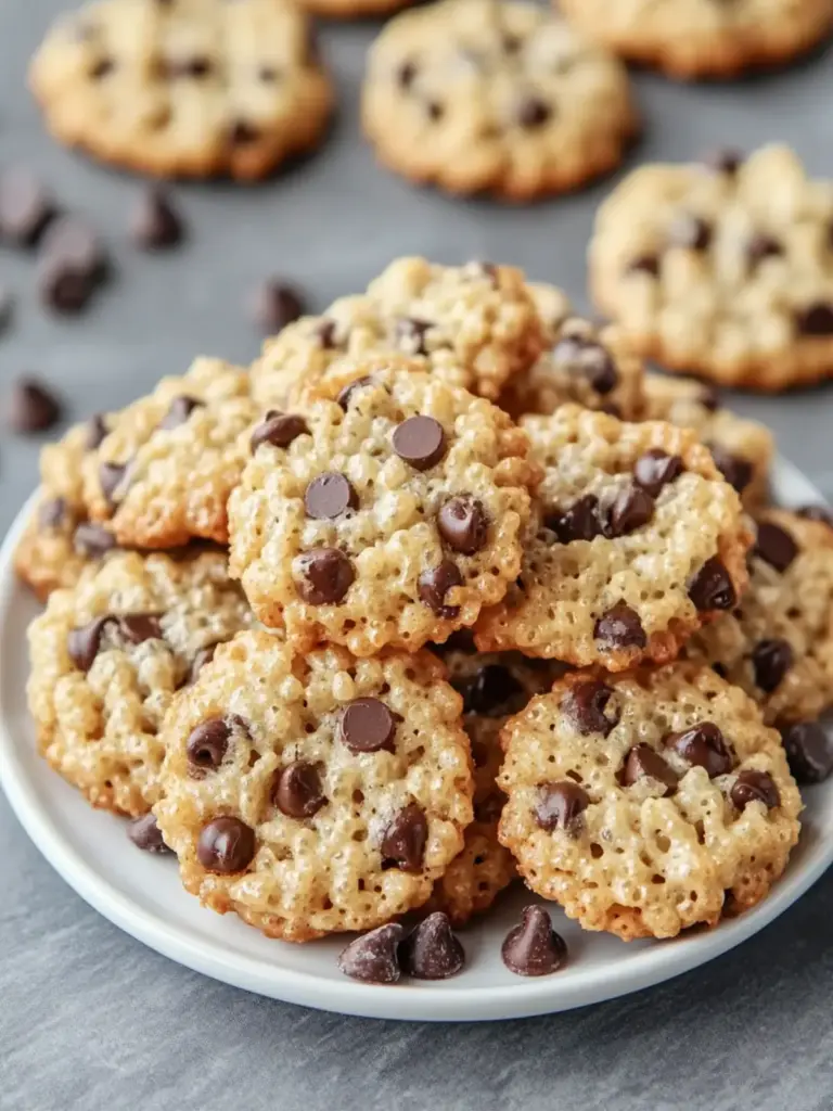 Rice Krispie Chocolate Chip Cookies - featured image