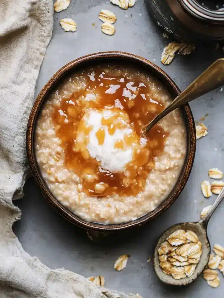 savory salted caramel oatmeal - featured image