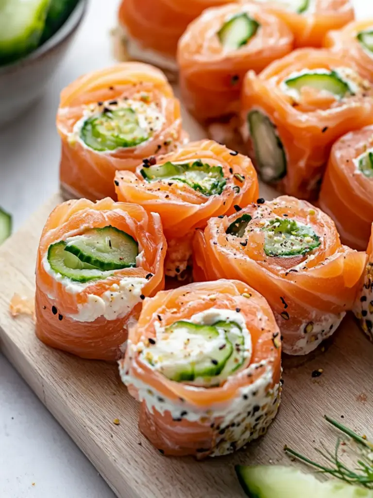 Smoked salmon cream cheese roll-ups - featured image