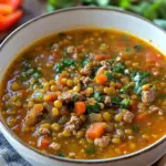 Spicy Sausage Lentil Soup - featured image