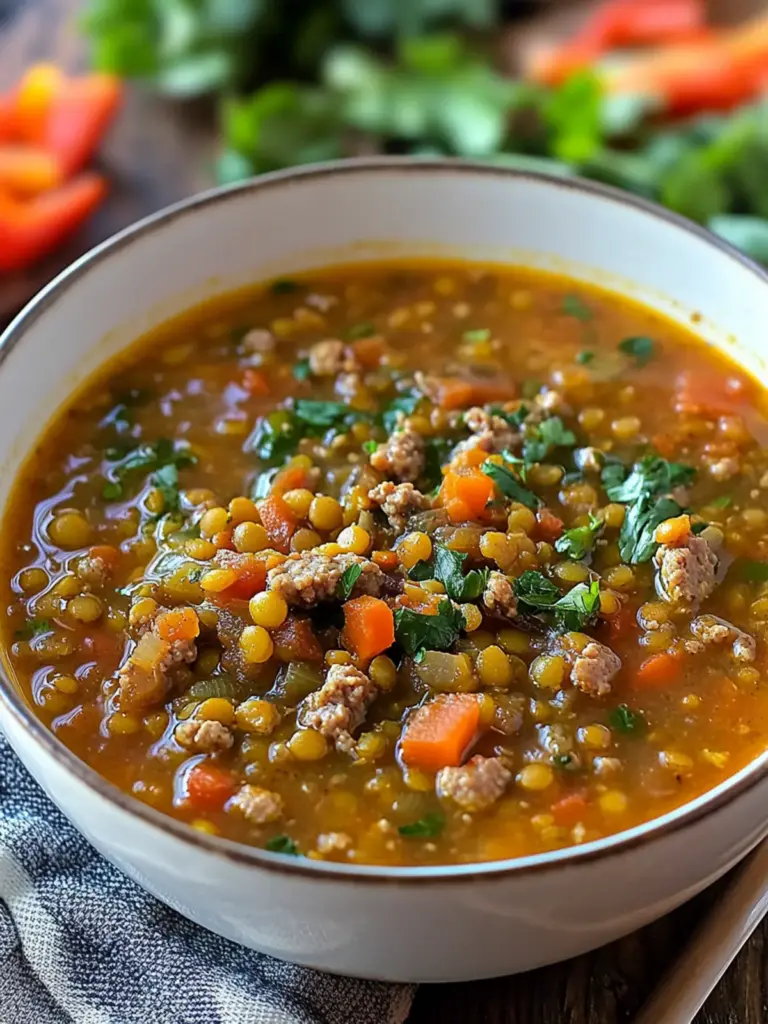 Spicy Sausage Lentil Soup - featured image