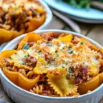 stuffed peppers pasta casserole - featured image