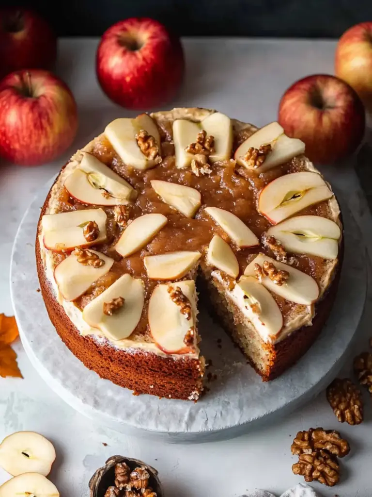vegan applesauce cake - featured image