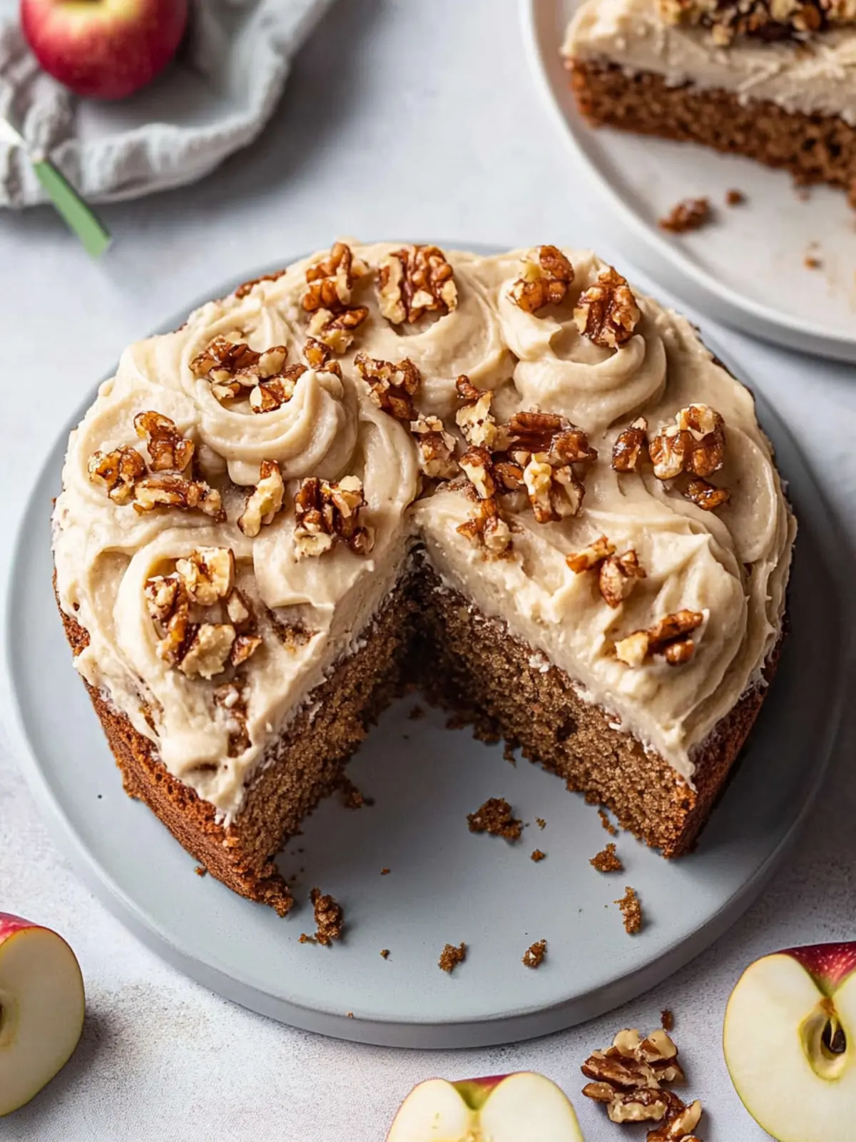 vegan applesauce cake preparation steps