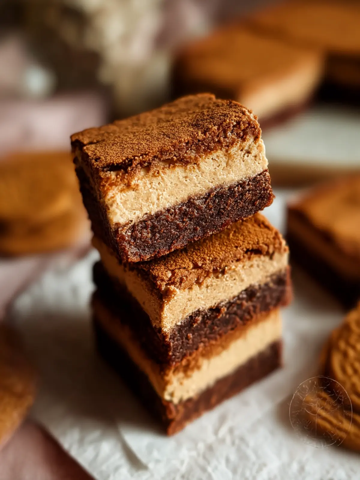 vegan biscoff brownies preparation steps