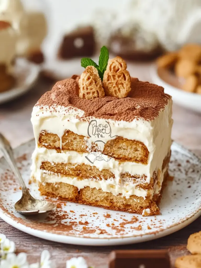 vegan biscoff tiramisu - featured image