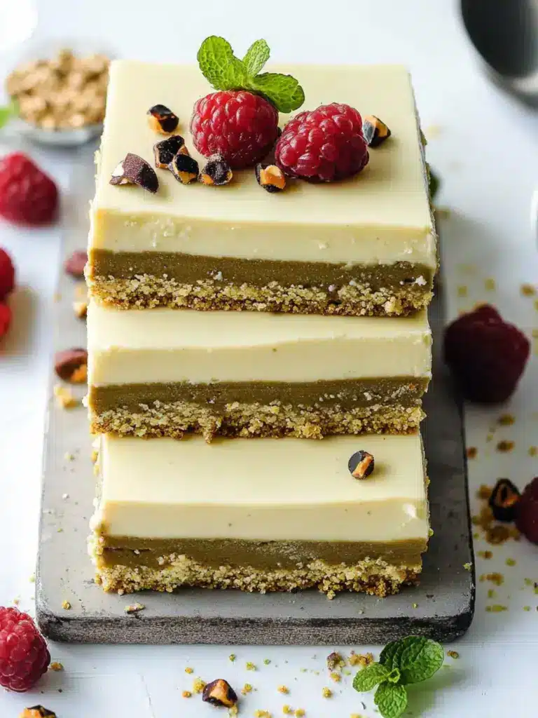 vegan Dubai cheesecake bars - featured image