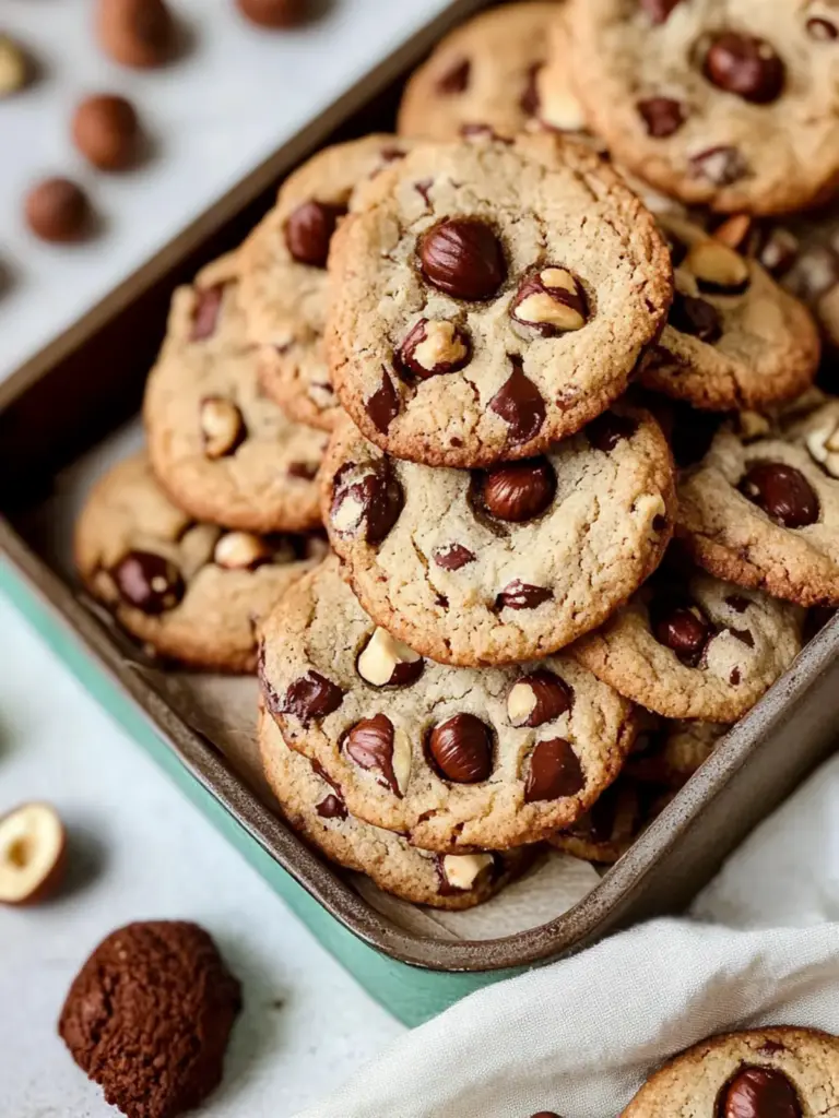 vegan hazelnut cookies - featured image