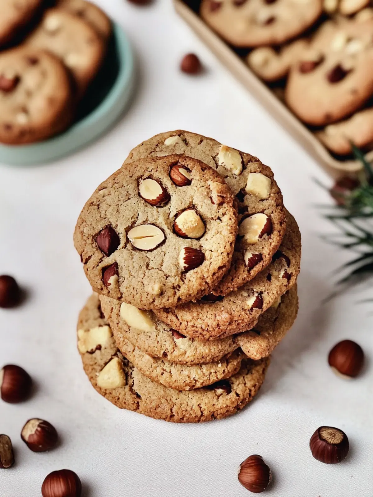 vegan hazelnut cookies preparation steps