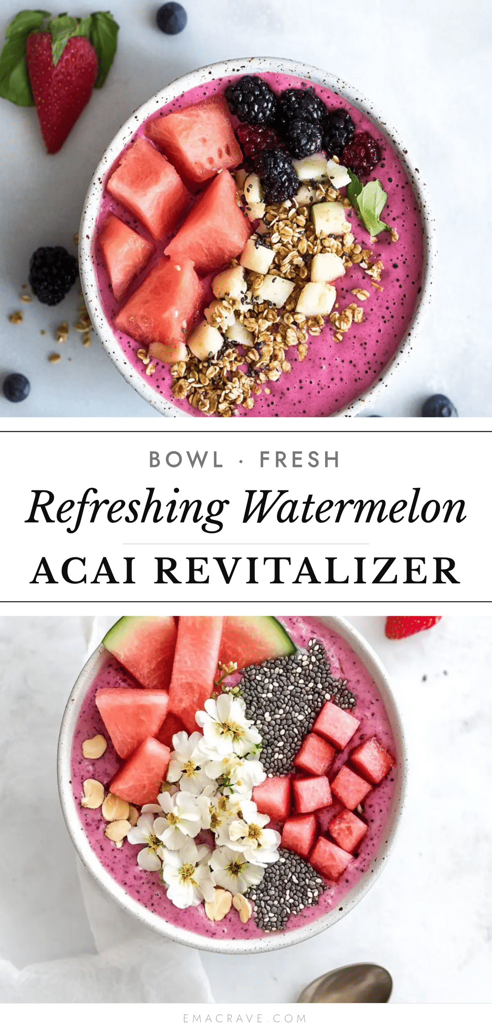 vegan watermelon acai bowl recipe