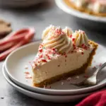 white chocolate candy cane pie - featured image