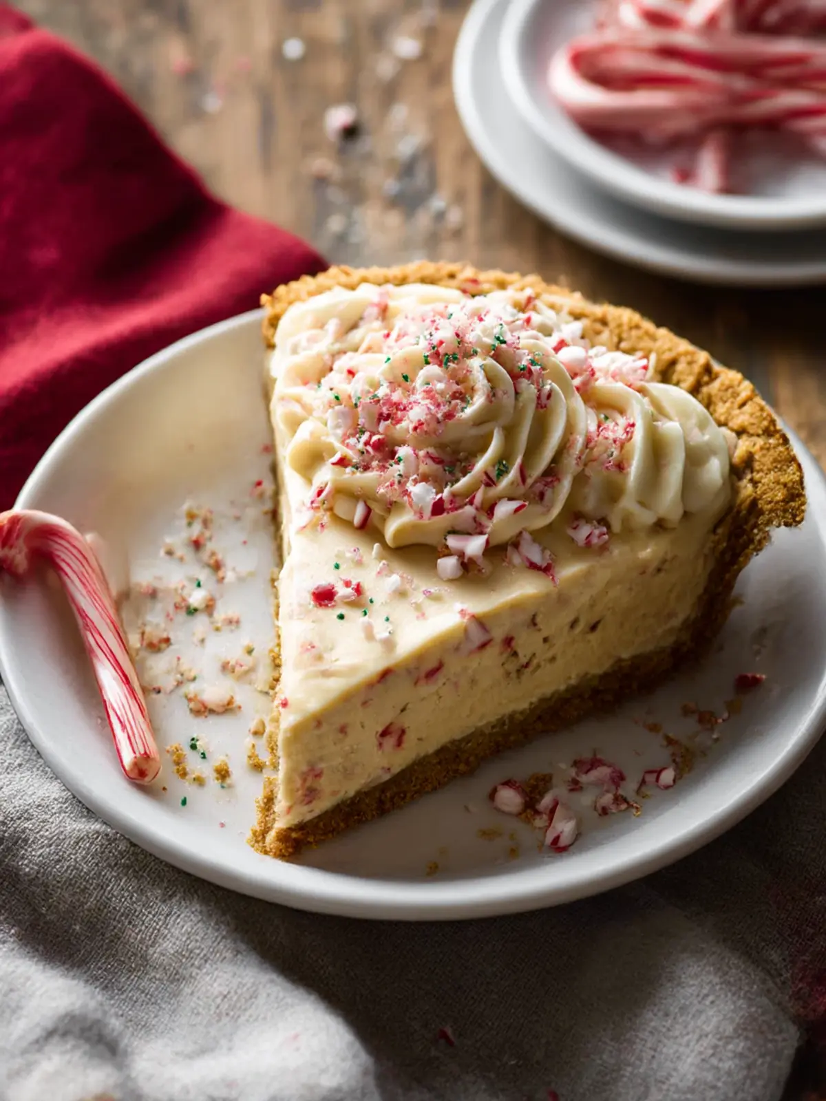 white chocolate candy cane pie preparation steps