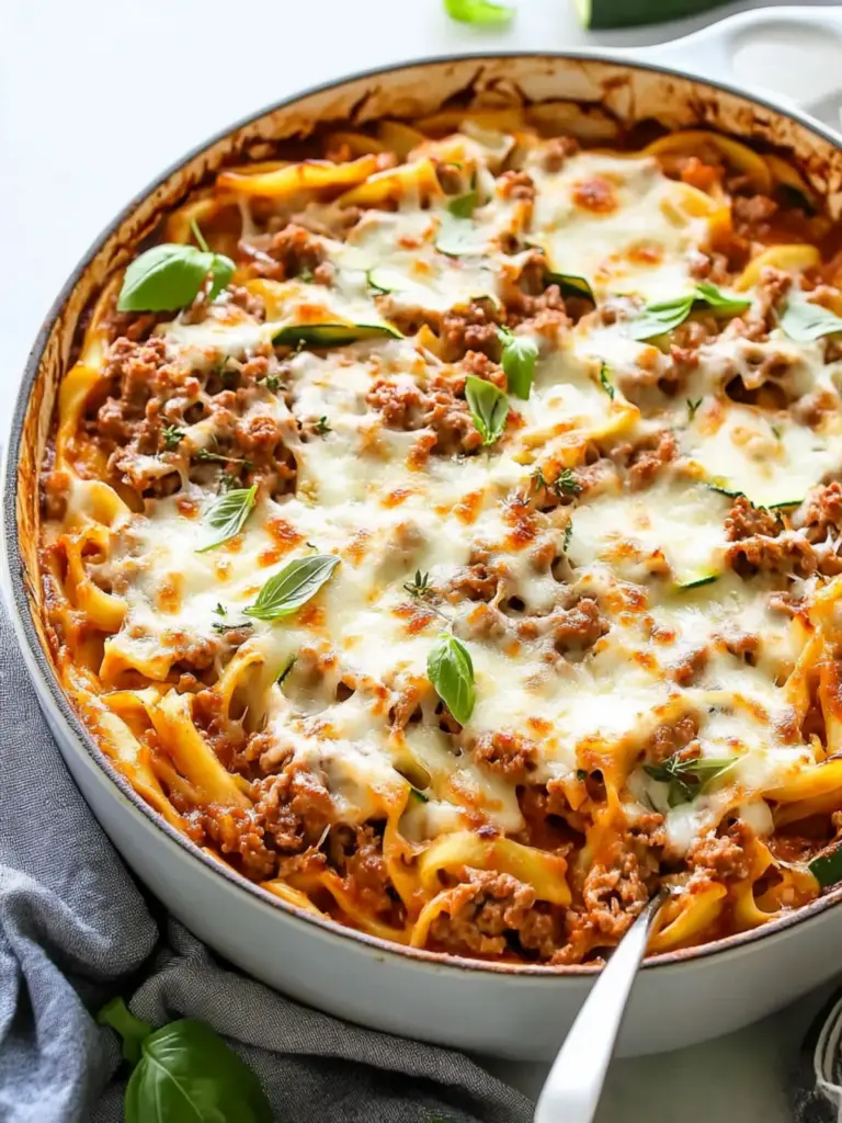 zucchini noodle bake - featured image