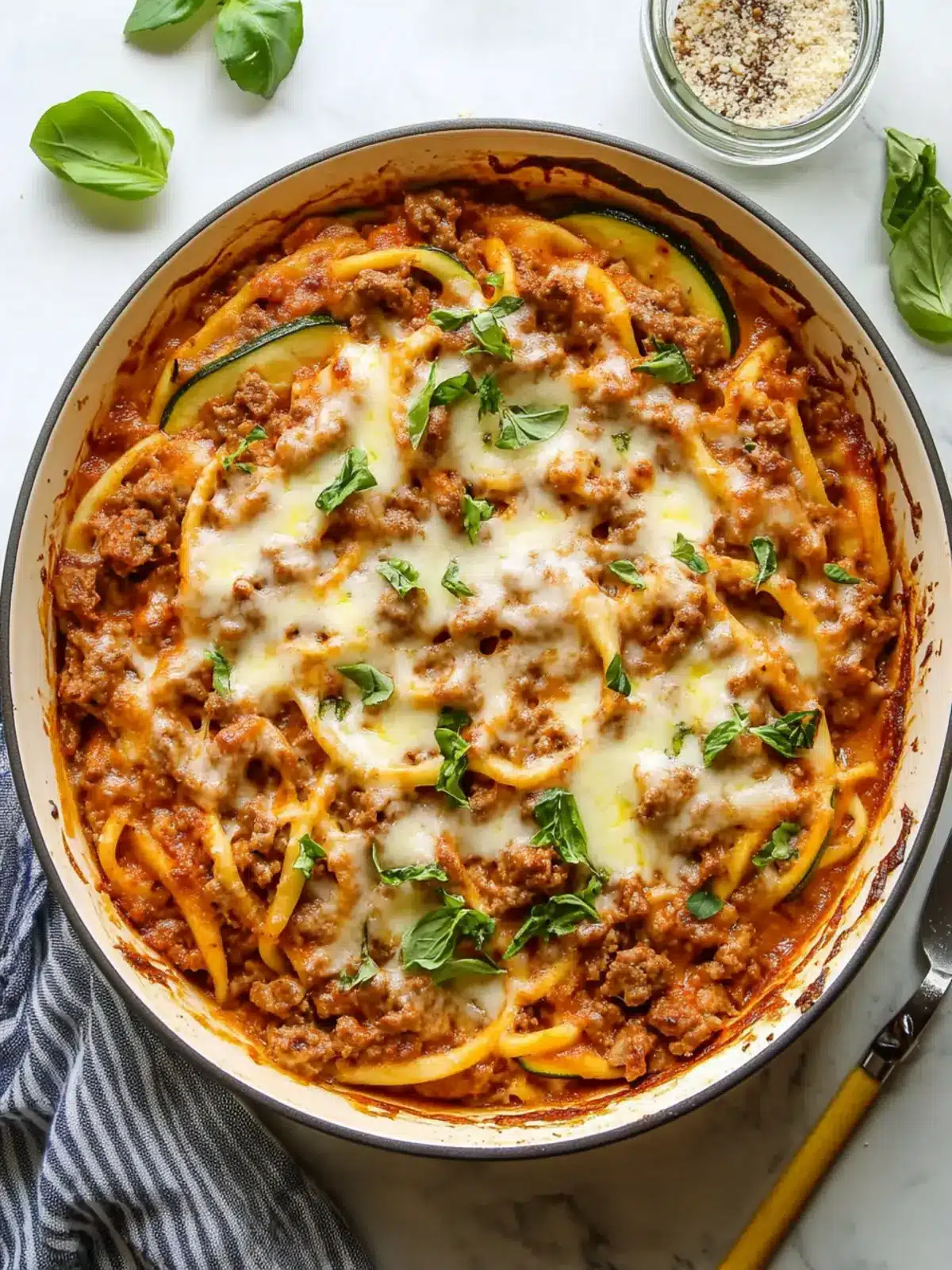 zucchini noodle bake preparation steps