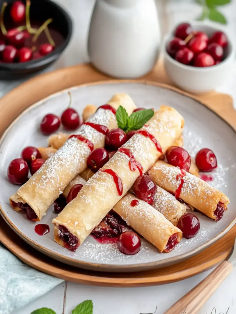 air fryer cherry pie taquitos - featured image