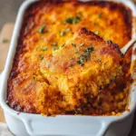 bbq chicken cornbread casserole - featured image