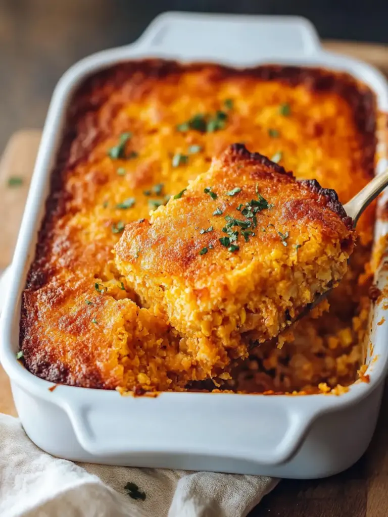 bbq chicken cornbread casserole - featured image