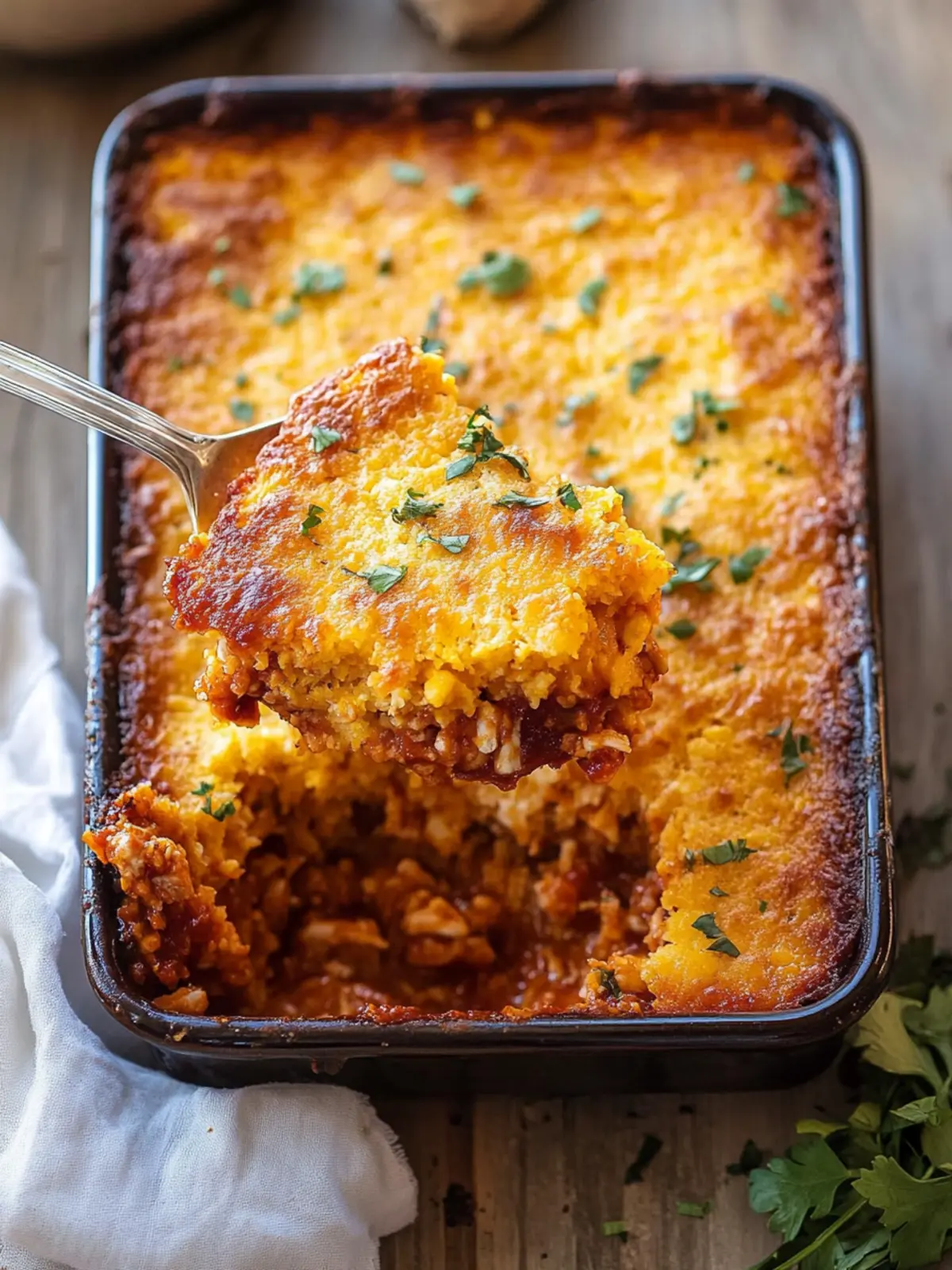bbq chicken cornbread casserole preparation steps