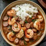 best classic sausage and shrimp gumbo - featured image