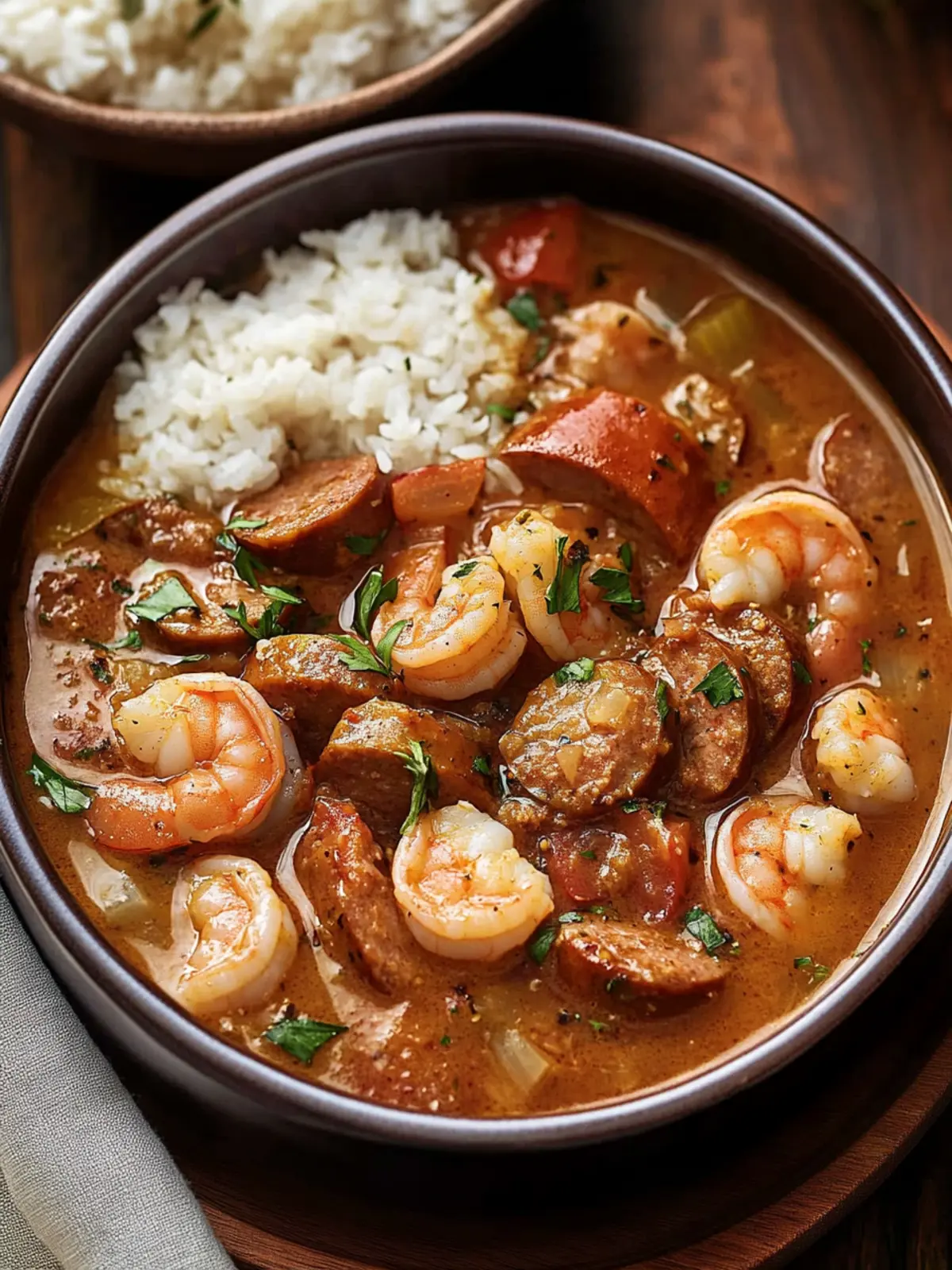 best classic sausage and shrimp gumbo preparation steps