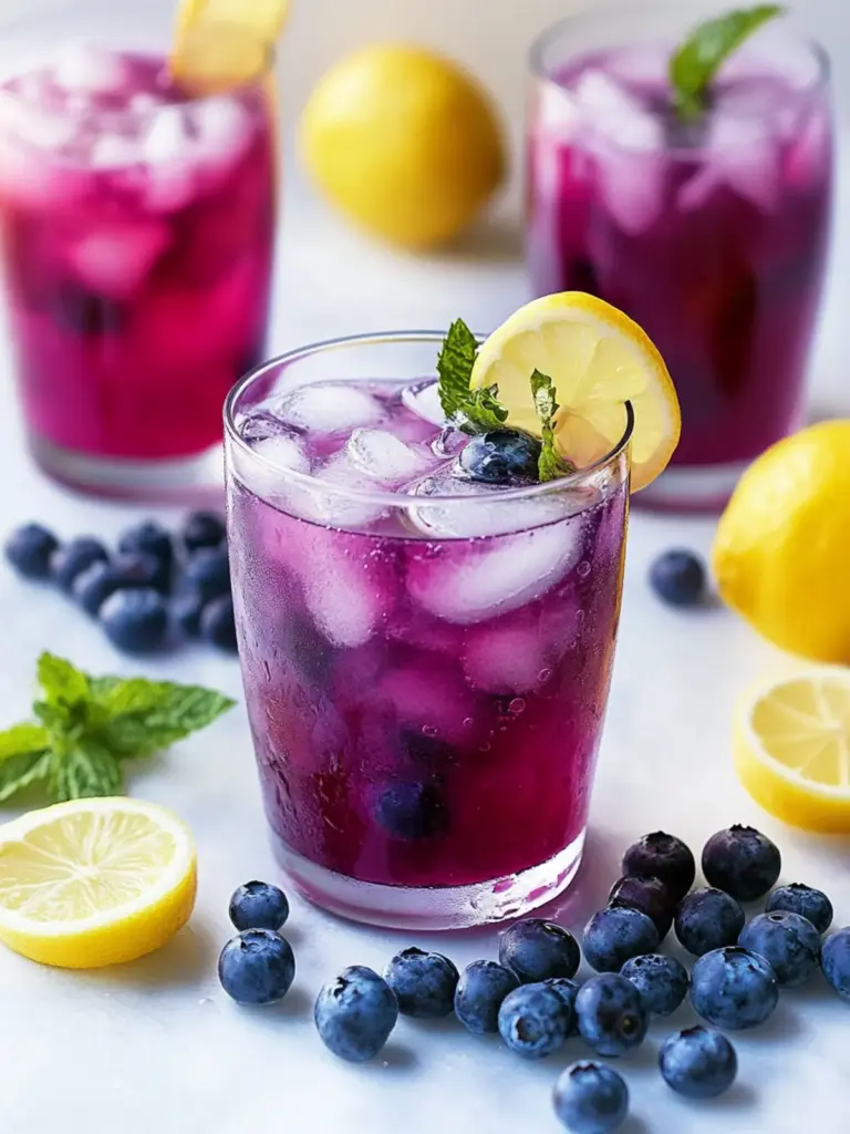best homemade blueberry lemonade recipe - featured image