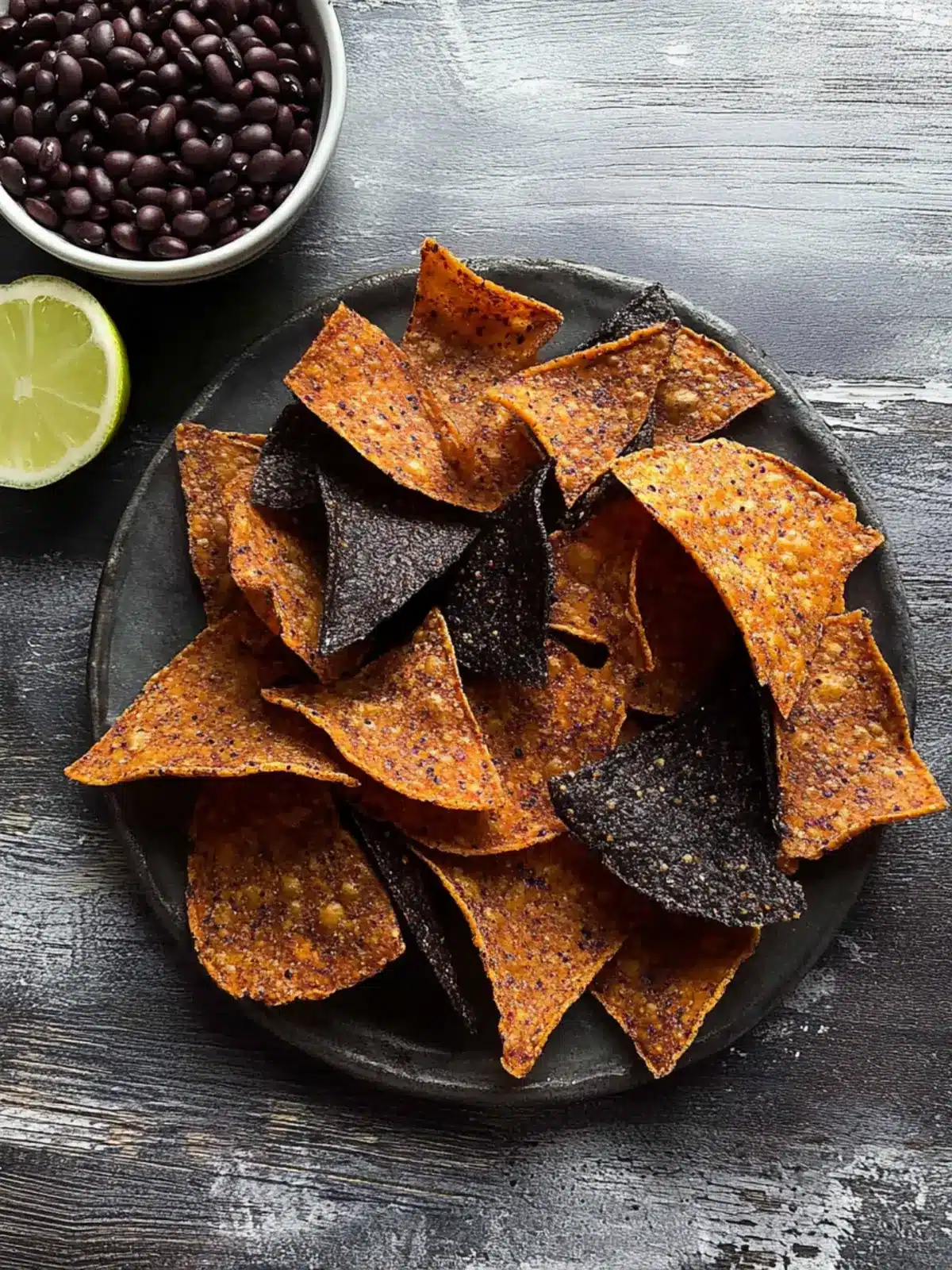 black bean chips with mango salsa preparation steps