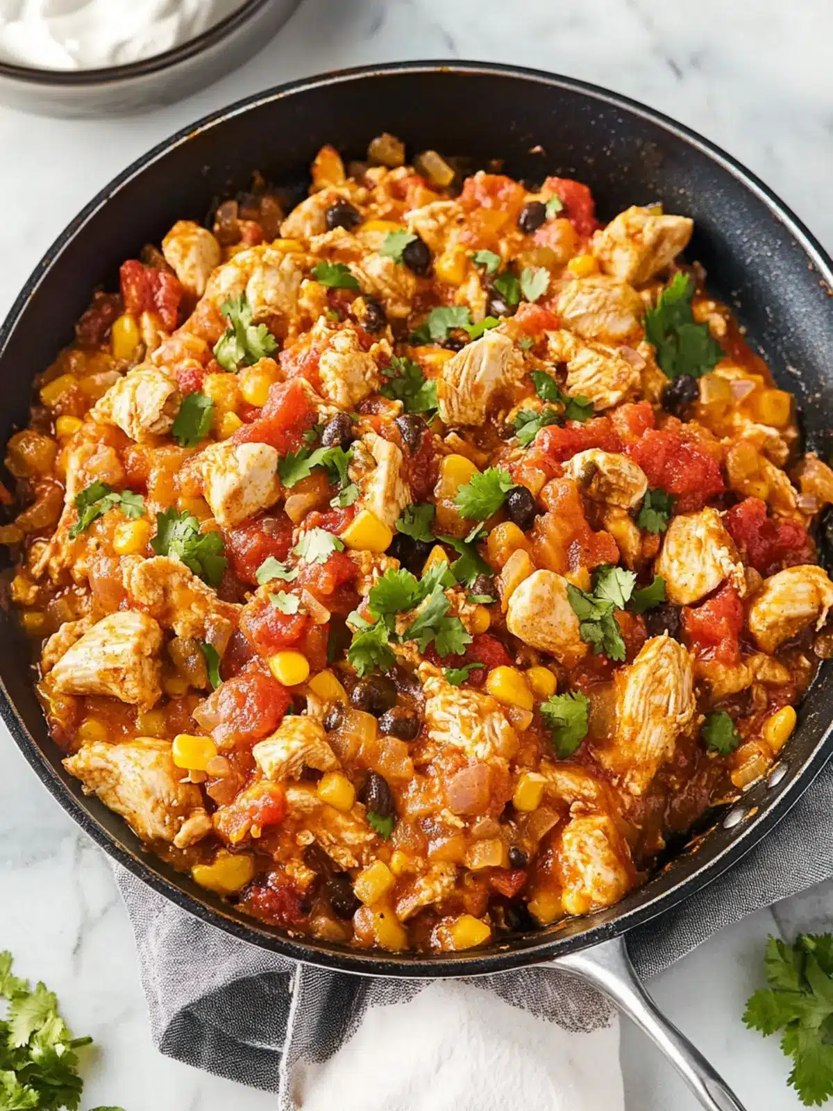 Bold Rotel Southwest Chicken Skillet preparation steps