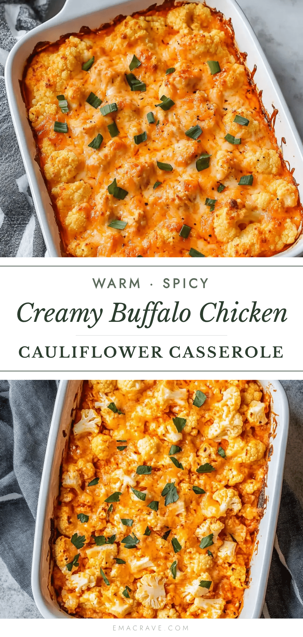 buffalo chicken cauliflower casserole recipe