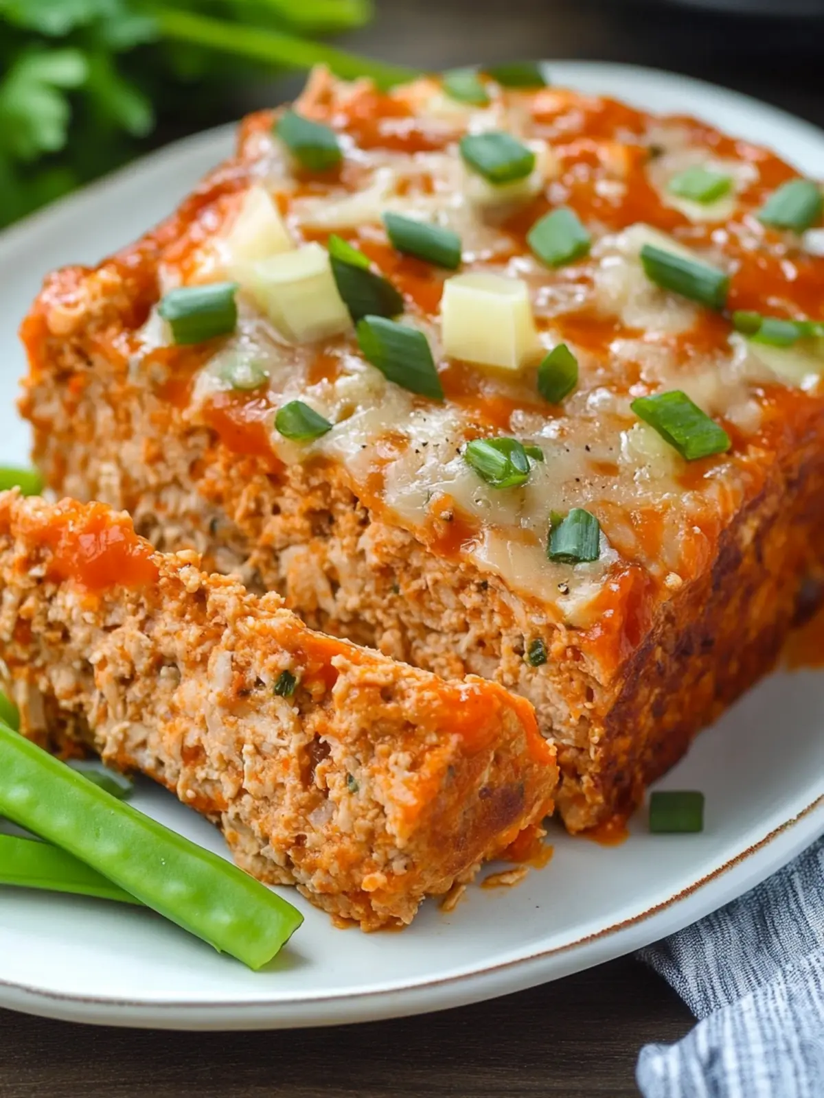 buffalo chicken meatloaf with ranch drizzle preparation steps