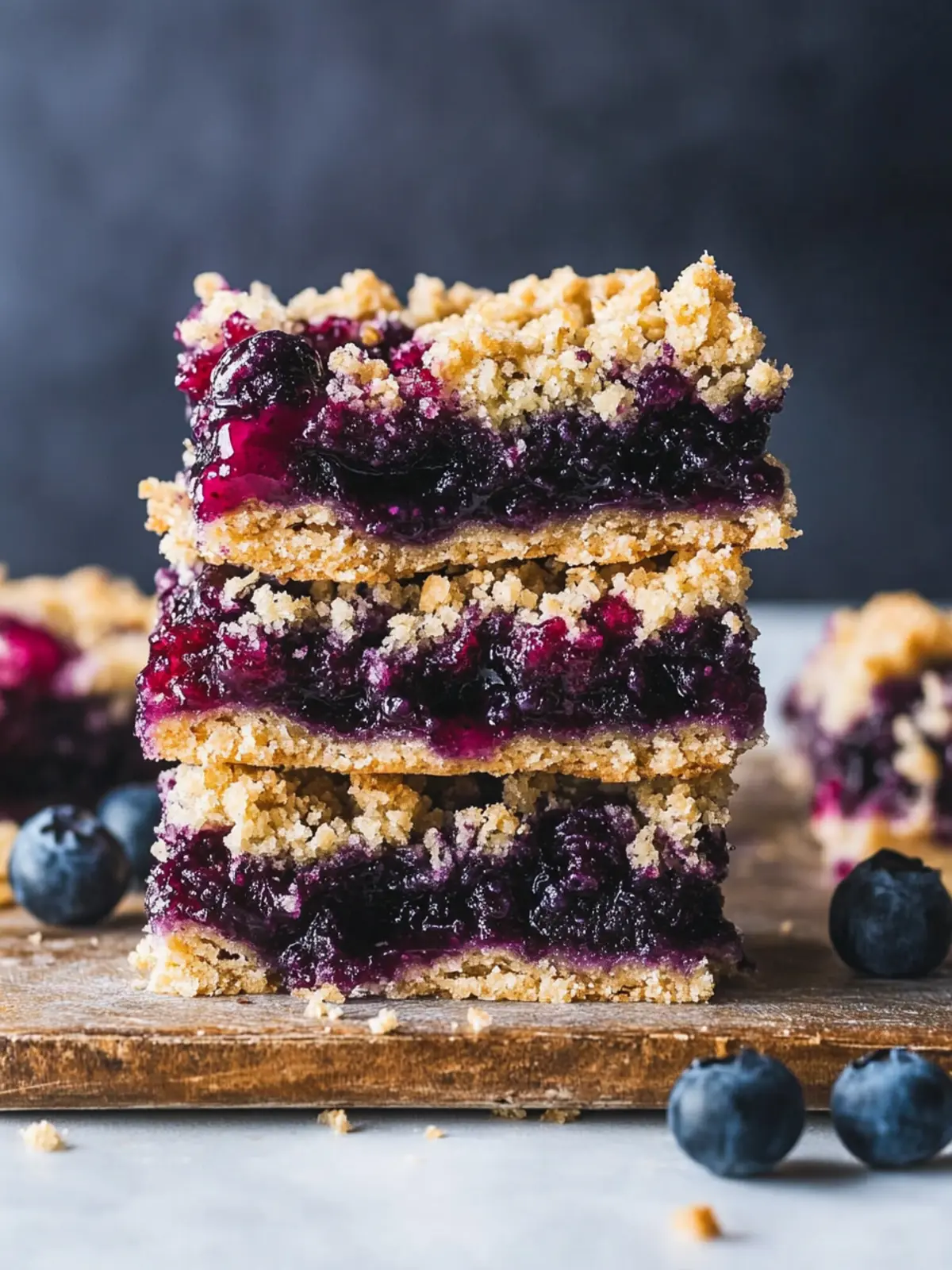 buttery blueberry crumble bars preparation steps