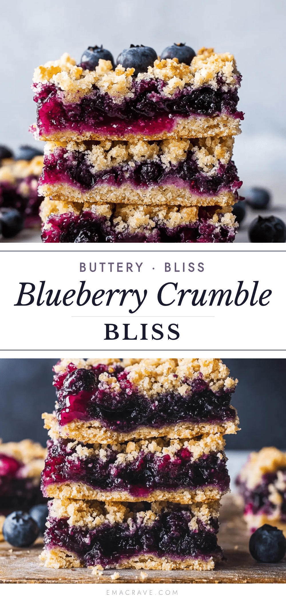 buttery blueberry crumble bars recipe