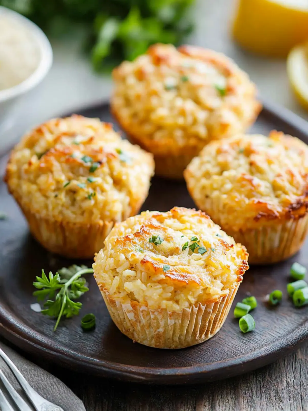 buttery tuna rice muffins preparation steps