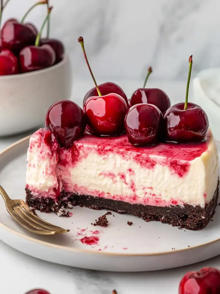 cherry cheesecake - featured image