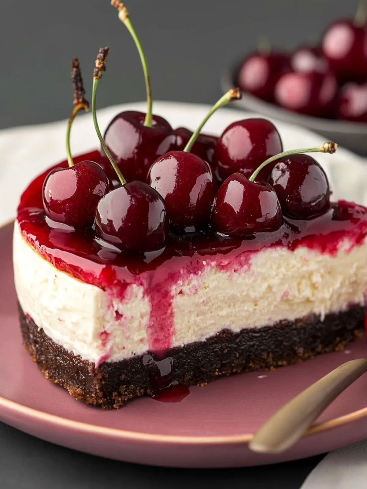 cherry cheesecake preparation steps