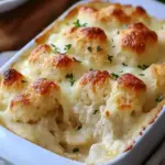 chicken alfredo biscuit bake - featured image