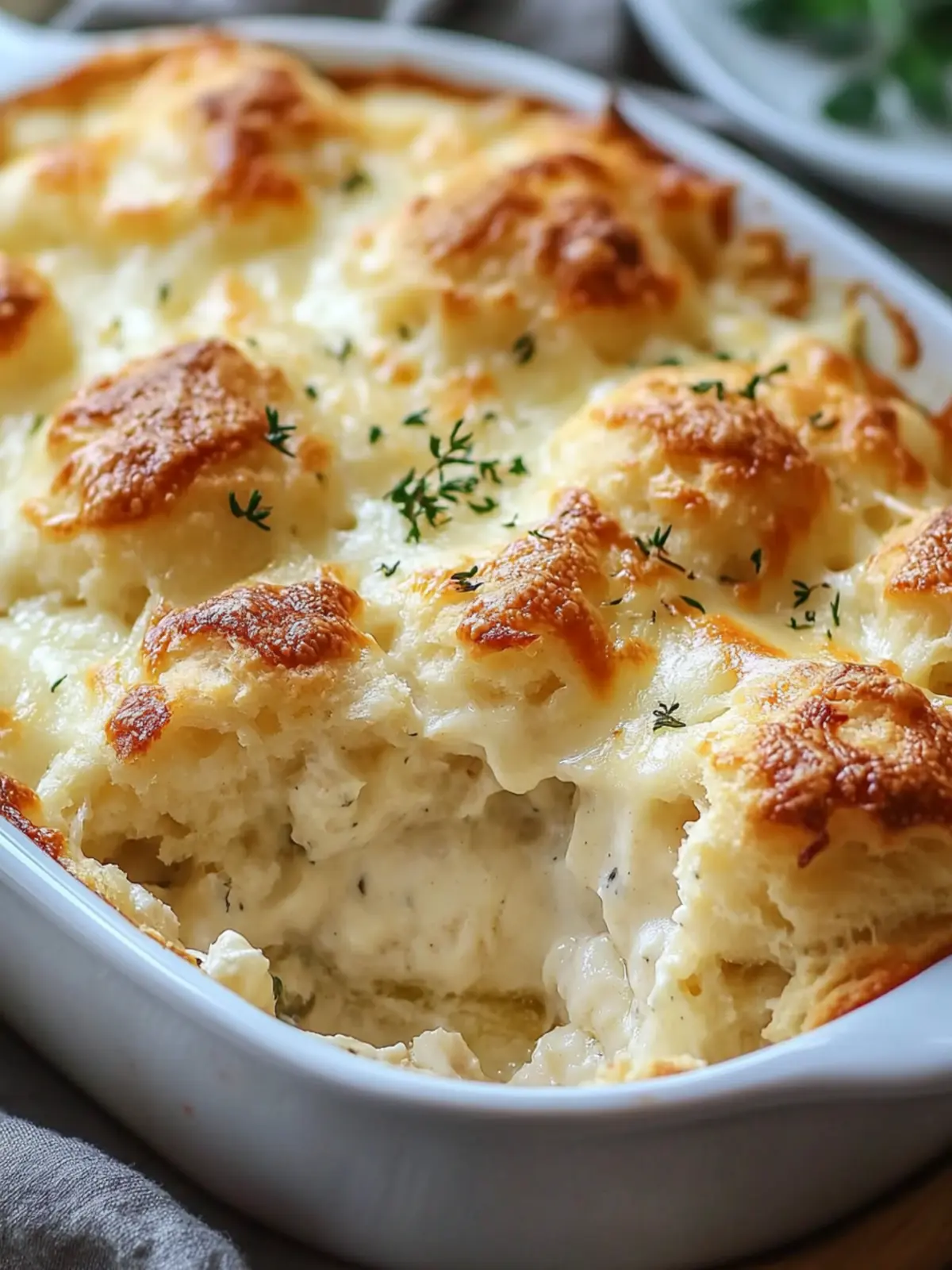 chicken alfredo biscuit bake preparation steps