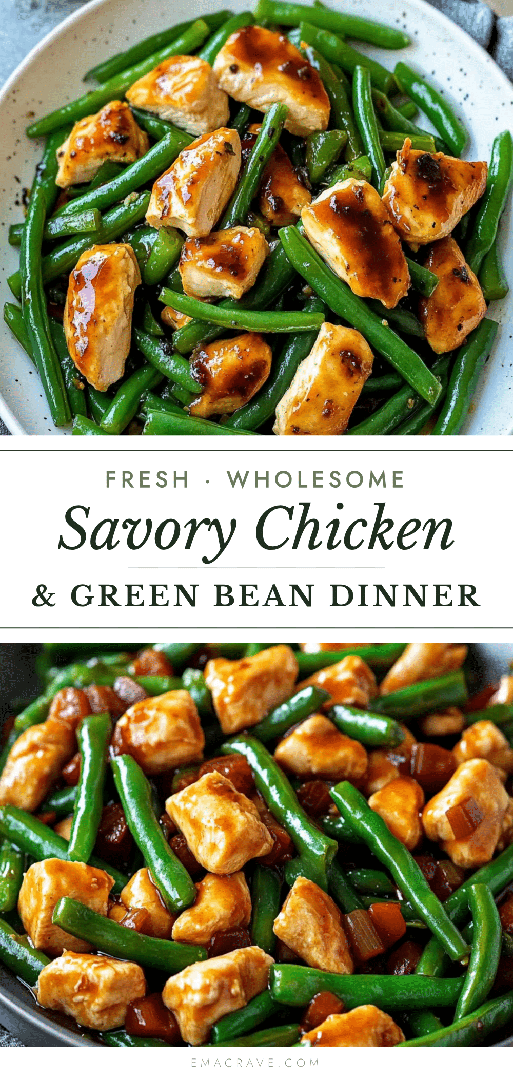 chicken and green beans with garlic soy glaze recipe
