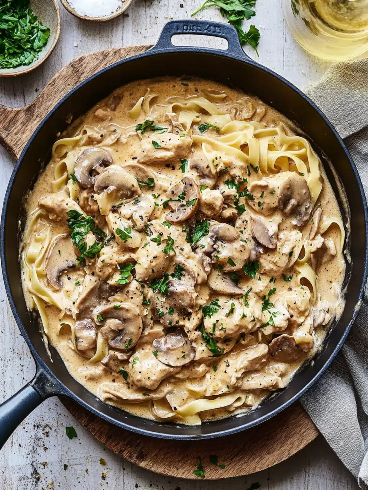 chicken stroganoff preparation steps