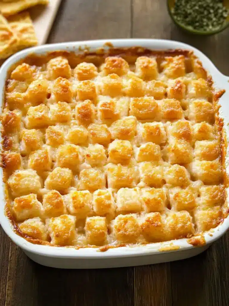 chicken tot pie bake - featured image