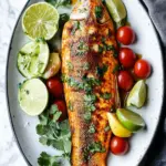chili lime baked trout - featured image