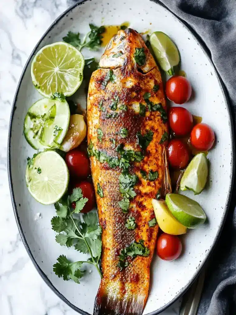 chili lime baked trout - featured image