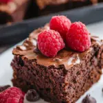 chocolate raspberry brownies - featured image