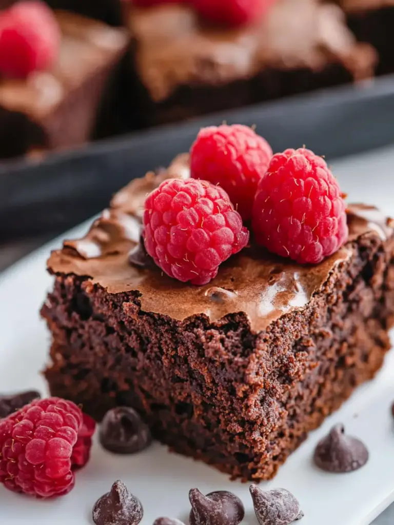 chocolate raspberry brownies - featured image
